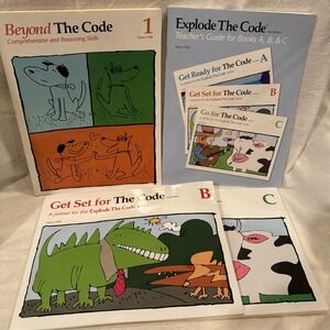 Lot of 4 Explode & Beyond "The Code" Phonics Workbooks Homeschooling 1, B,C ++